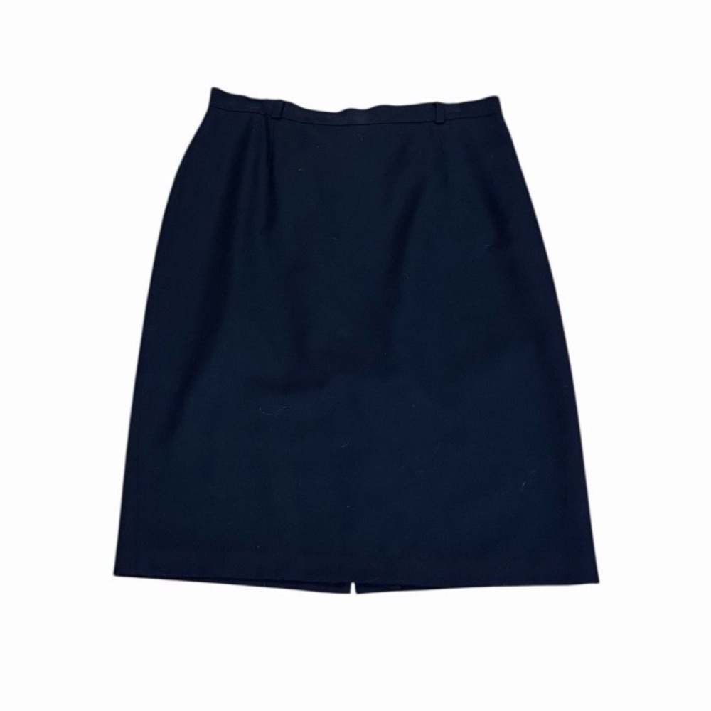 Vtg 90s Conrad C Collection Womens Skirt Blue Minimalist capsule Office Siren 12